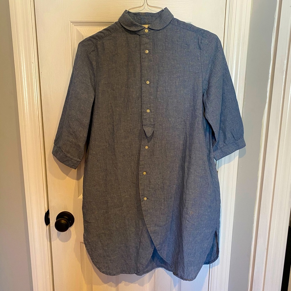 Niko and... cotton linen 3/4 sleeves dress/shirt